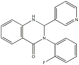 3-(2-fluorophenyl)-2-(3-pyridinyl)-2,3-dihydro-4(1H)-quinazolinone Struktur