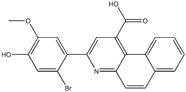 3-(2-bromo-4-hydroxy-5-methoxyphenyl)benzo[f]quinoline-1-carboxylic acid Structure