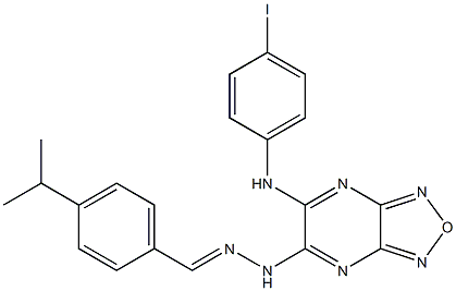 4-isopropylbenzaldehyde [6-(4-iodoanilino)[1,2,5]oxadiazolo[3,4-b]pyrazin-5-yl]hydrazone