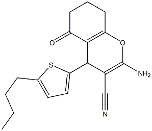 2-amino-4-(5-butyl-2-thienyl)-5-oxo-5,6,7,8-tetrahydro-4H-chromene-3-carbonitrile