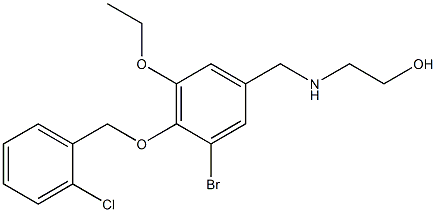 2-({3-bromo-4-[(2-chlorobenzyl)oxy]-5-ethoxybenzyl}amino)ethanol|