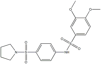  3,4-dimethoxy-N-[4-(1-pyrrolidinylsulfonyl)phenyl]benzenesulfonamide