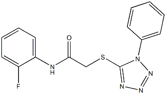 N-(2-fluorophenyl)-2-[(1-phenyl-1H-tetraazol-5-yl)sulfanyl]acetamide Structure