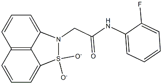 2-(1,1-dioxido-2H-naphtho[1,8-cd]isothiazol-2-yl)-N-(2-fluorophenyl)acetamide Struktur