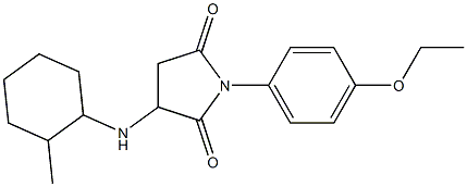 1-(4-ethoxyphenyl)-3-[(2-methylcyclohexyl)amino]-2,5-pyrrolidinedione Structure