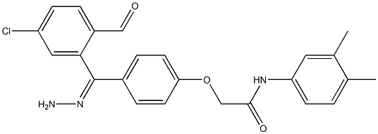 2-{4-[2-(4-chlorobenzoyl)carbohydrazonoyl]phenoxy}-N-(3,4-dimethylphenyl)acetamide