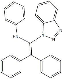 N-[1-(1H-1,2,3-benzotriazol-1-yl)-2,2-diphenylvinyl]aniline Structure