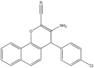 3-amino-4-(4-chlorophenyl)-4H-benzo[h]chromene-2-carbonitrile Structure