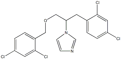 2,4-dichlorobenzyl 3-(2,4-dichlorophenyl)-2-(1H-imidazol-1-yl)propyl ether Struktur