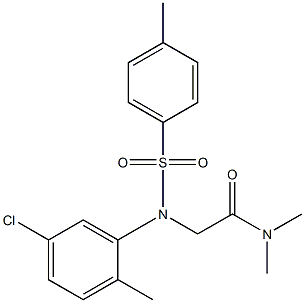 2-{5-chloro-2-methyl[(4-methylphenyl)sulfonyl]anilino}-N,N-dimethylacetamide 结构式