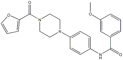 N-{4-[4-(2-furoyl)-1-piperazinyl]phenyl}-3-methoxybenzamide Struktur