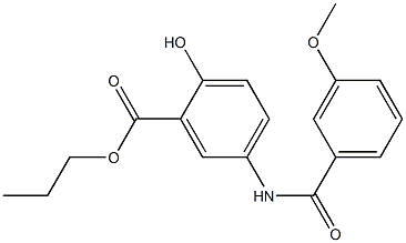 propyl 2-hydroxy-5-[(3-methoxybenzoyl)amino]benzoate Structure