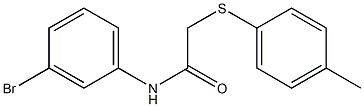 N-(3-bromophenyl)-2-[(4-methylphenyl)sulfanyl]acetamide Structure