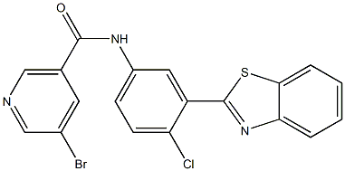  N-[3-(1,3-benzothiazol-2-yl)-4-chlorophenyl]-5-bromonicotinamide