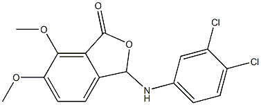 3-(3,4-dichloroanilino)-6,7-dimethoxy-2-benzofuran-1(3H)-one Struktur