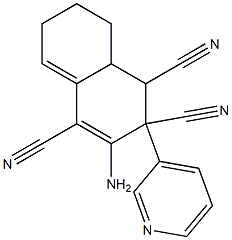 3-amino-2-(3-pyridinyl)-1,2,6,7,8,8a-hexahydro-1,2,4-naphthalenetricarbonitrile