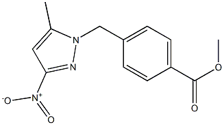 methyl 4-({3-nitro-5-methyl-1H-pyrazol-1-yl}methyl)benzoate 化学構造式