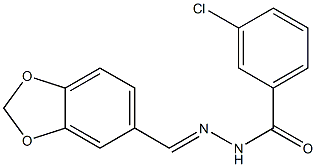 N'-(1,3-benzodioxol-5-ylmethylene)-3-chlorobenzohydrazide Structure