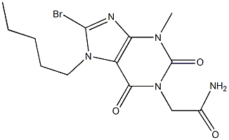  2-(8-bromo-3-methyl-2,6-dioxo-7-pentyl-2,3,6,7-tetrahydro-1H-purin-1-yl)acetamide