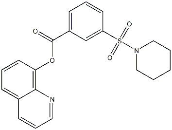 8-quinolinyl 3-(1-piperidinylsulfonyl)benzoate Structure