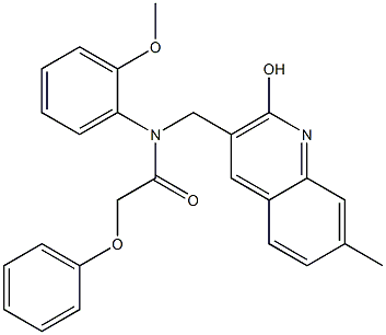 N-[(2-hydroxy-7-methyl-3-quinolinyl)methyl]-N-(2-methoxyphenyl)-2-phenoxyacetamide