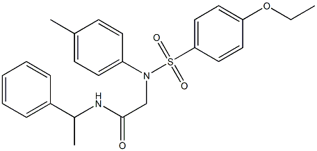 2-{[(4-ethoxyphenyl)sulfonyl]-4-methylanilino}-N-(1-phenylethyl)acetamide|