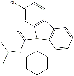 isopropyl 2-chloro-9-(1-piperidinyl)-9H-fluorene-9-carboxylate 结构式