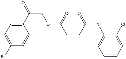 2-(4-bromophenyl)-2-oxoethyl 4-(2-chloroanilino)-4-oxobutanoate Struktur