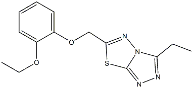 6-[(2-ethoxyphenoxy)methyl]-3-ethyl[1,2,4]triazolo[3,4-b][1,3,4]thiadiazole 化学構造式