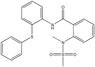  2-[methyl(methylsulfonyl)amino]-N-[2-(phenylsulfanyl)phenyl]benzamide