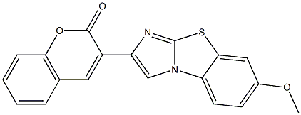 3-(7-methoxyimidazo[2,1-b][1,3]benzothiazol-2-yl)-2H-chromen-2-one 结构式