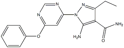 5-amino-3-ethyl-1-(6-phenoxy-4-pyrimidinyl)-1H-pyrazole-4-carboxamide|