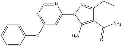  5-amino-3-ethyl-1-(6-phenoxy-4-pyrimidinyl)-1H-pyrazole-4-carboxamide