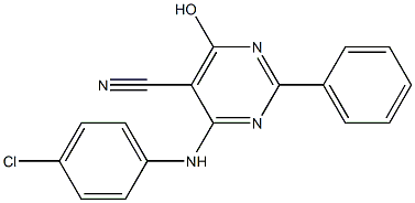 4-(4-chloroanilino)-6-hydroxy-2-phenyl-5-pyrimidinecarbonitrile Structure