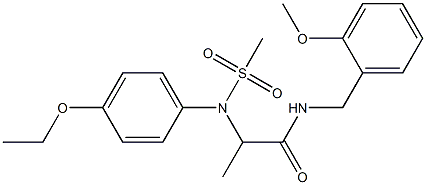 2-[4-ethoxy(methylsulfonyl)anilino]-N-(2-methoxybenzyl)propanamide Struktur