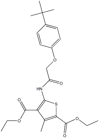  diethyl 5-{[(4-tert-butylphenoxy)acetyl]amino}-3-methyl-2,4-thiophenedicarboxylate