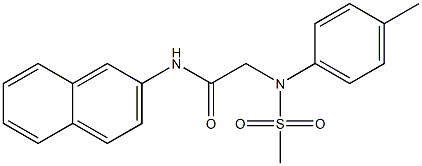 2-[4-methyl(methylsulfonyl)anilino]-N-(2-naphthyl)acetamide Structure