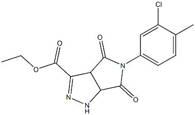 ethyl 5-(3-chloro-4-methylphenyl)-4,6-dioxo-1,3a,4,5,6,6a-hexahydropyrrolo[3,4-c]pyrazole-3-carboxylate Struktur