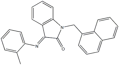 3-[(2-methylphenyl)imino]-1-(1-naphthylmethyl)-1,3-dihydro-2H-indol-2-one