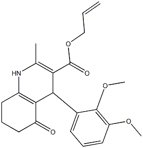 allyl 4-(2,3-dimethoxyphenyl)-2-methyl-5-oxo-1,4,5,6,7,8-hexahydro-3-quinolinecarboxylate Structure