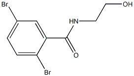 2,5-dibromo-N-(2-hydroxyethyl)benzamide 化学構造式