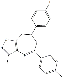 7-(4-fluorophenyl)-3-methyl-5-(4-methylphenyl)-7,8-dihydro-6H-isoxazolo[4,5-b]azepine Struktur