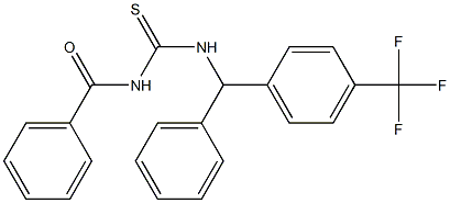 N-benzoyl-N'-{phenyl[4-(trifluoromethyl)phenyl]methyl}thiourea Struktur