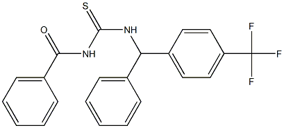 N-benzoyl-N'-{phenyl[4-(trifluoromethyl)phenyl]methyl}thiourea 化学構造式