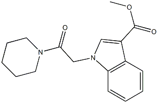 methyl 1-[2-oxo-2-(1-piperidinyl)ethyl]-1H-indole-3-carboxylate,,结构式