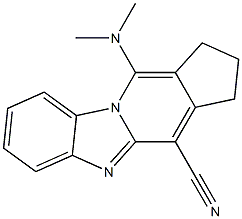 11-(dimethylamino)-2,3-dihydro-1H-cyclopenta[4,5]pyrido[1,2-a]benzimidazole-4-carbonitrile 结构式