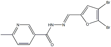 N'-[(4,5-dibromo-2-furyl)methylene]-6-methylnicotinohydrazide Structure