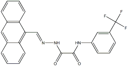 2-[2-(9-anthrylmethylene)hydrazino]-2-oxo-N-[3-(trifluoromethyl)phenyl]acetamide Structure