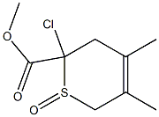 methyl 2-chloro-4,5-dimethyl-3,6-dihydro-2H-thiopyran-2-carboxylate 1-oxide 化学構造式