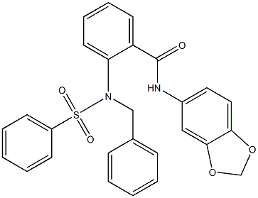 N-(1,3-benzodioxol-5-yl)-2-[benzyl(phenylsulfonyl)amino]benzamide Structure